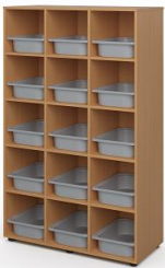 Стеллаж для обуви 15 ячеек (с ящиками) 